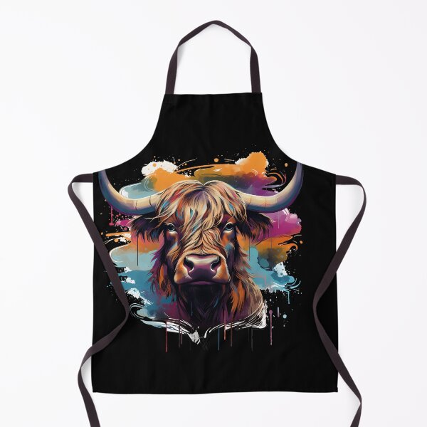 Item preview, Dreamy Highland Cow: Synthwave Impressionism designed and sold by anass002.