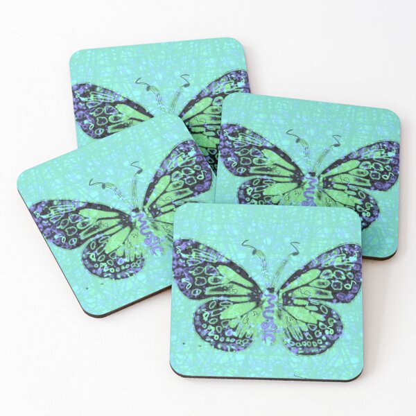 Item preview, Butterfly Music on Turquoise  designed and sold by IvaRenee.