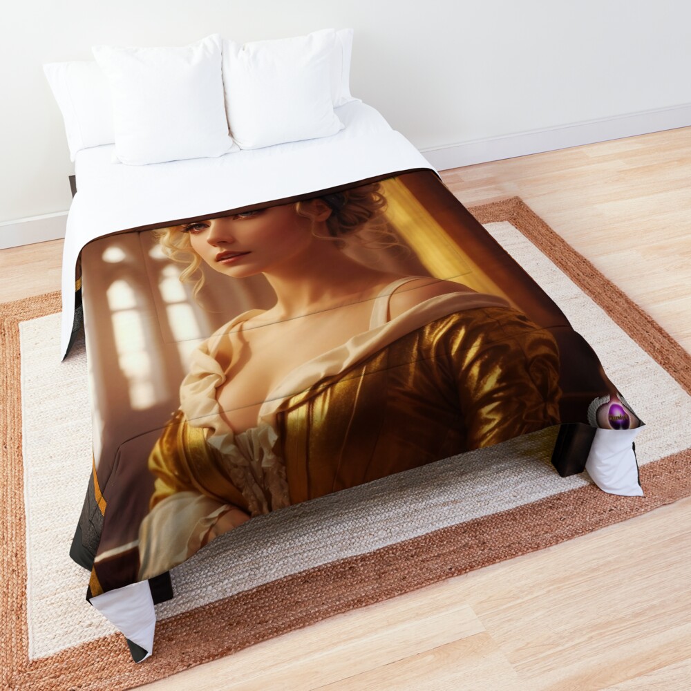 Portrait Of Atriva Binarenzia Graceful AI Concept Art Portrait by Xzendor7 Decorative Comforter