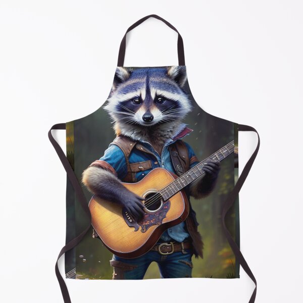 Item preview, a cool raccoon playing guitar designed and sold by Pelzi100.