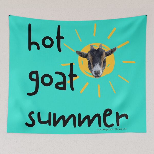 Item preview, Hot Goat Summer | Cute Goats | Funny Goats | Goat Puns designed and sold by PistolRidgeFarm.