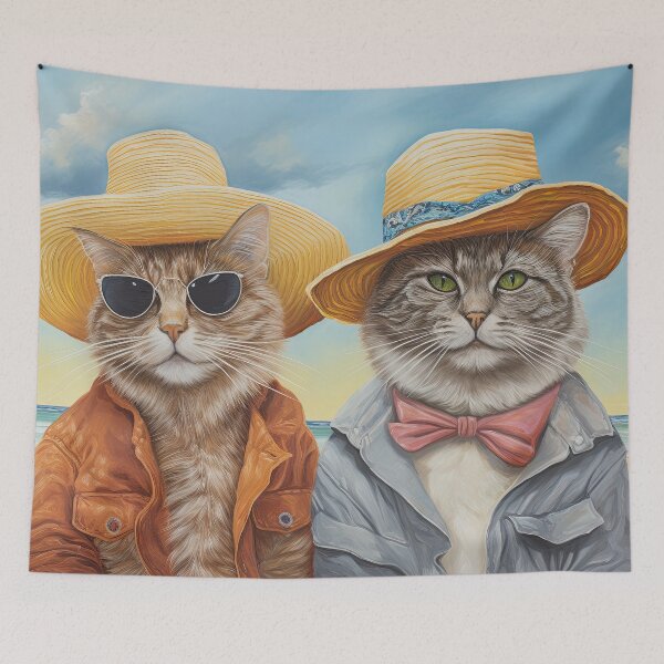 Item preview, 2 Cats at the Beach  designed and sold by ApproachingZion.