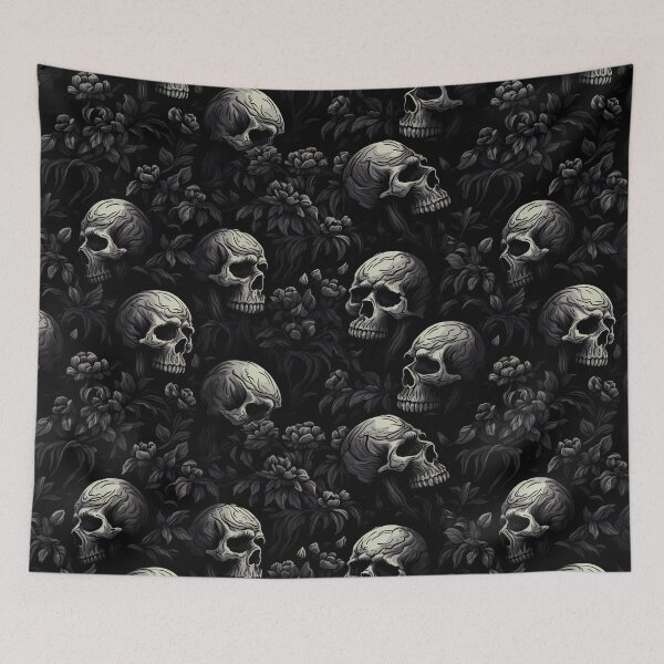 Item preview, Floral Skull Pattern designed and sold by christiangates.