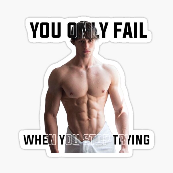 David Laid Shredded Sticker for Sale by FitnessCanvas