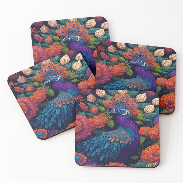 Item preview, Whimsical Peacock Paradise: Blossoming Feathers designed and sold by Dshoppin.