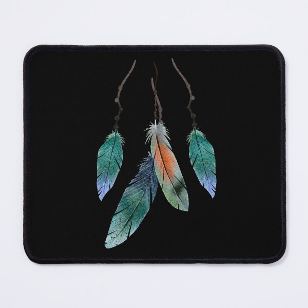 Item preview, Hanging colorful plumes, Ethnic style, Watercolors designed and sold by Katarzyna Dembek.