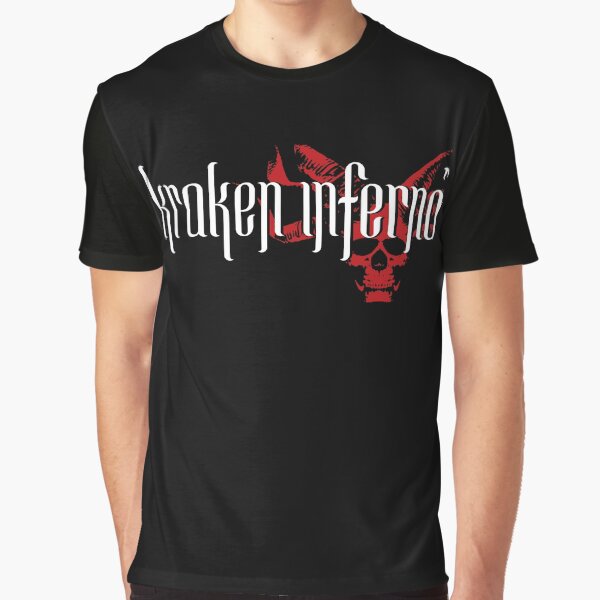 Vista previa del artículo con la obra «Logotipo de Kraken Inferno y Cráneo Rojo», diseñado y vendido por Kraken Inferno.