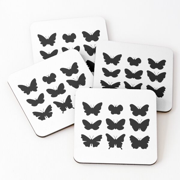 Item preview, Butterflies Black Silhouettes designed and sold by AnnaVioletStore.