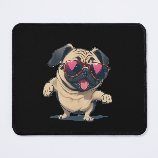 Item preview, Happy pug in sunglasses designed and sold by Pug-Obsession.