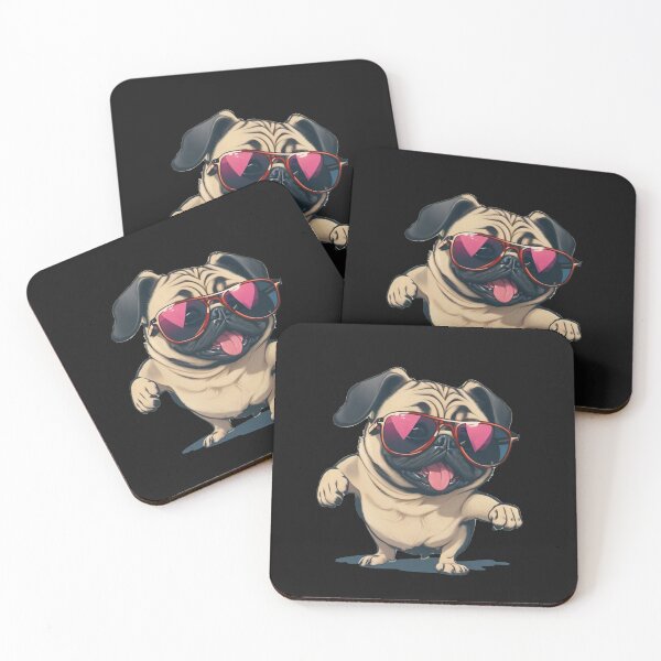 Item preview, Happy pug in sunglasses designed and sold by Pug-Obsession.