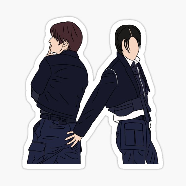 Item preview, stray kids leeknow and hyunjin trouble maker fan art  designed and sold by My  Haven.