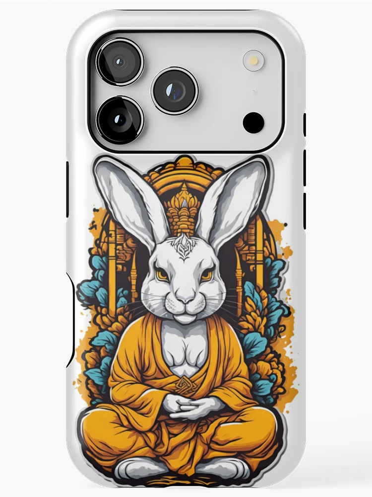 Thumbnail 1 of 4, iPhone Case, Tibet Buddhist Rabbit 2 designed and sold by RabbitPrints.