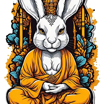 Artwork thumbnail, Tibet Buddhist Rabbit 2 by RabbitPrints