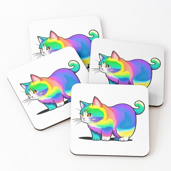 Item preview, Chubby Rainbow Kitty  designed and sold by PiggyWonka.