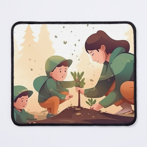 Item preview, Tree Planting Forest designed and sold by Aestheticlanart.