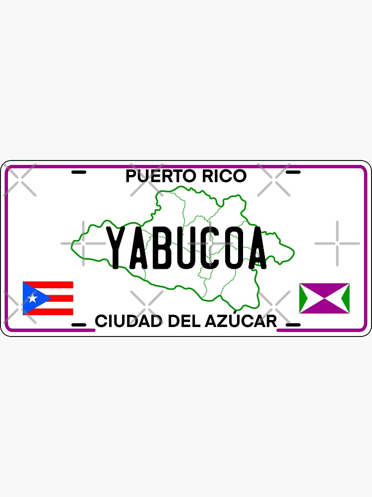 "Yabucoa Puerto Rico License Plate" Sticker for Sale by isrhapsody