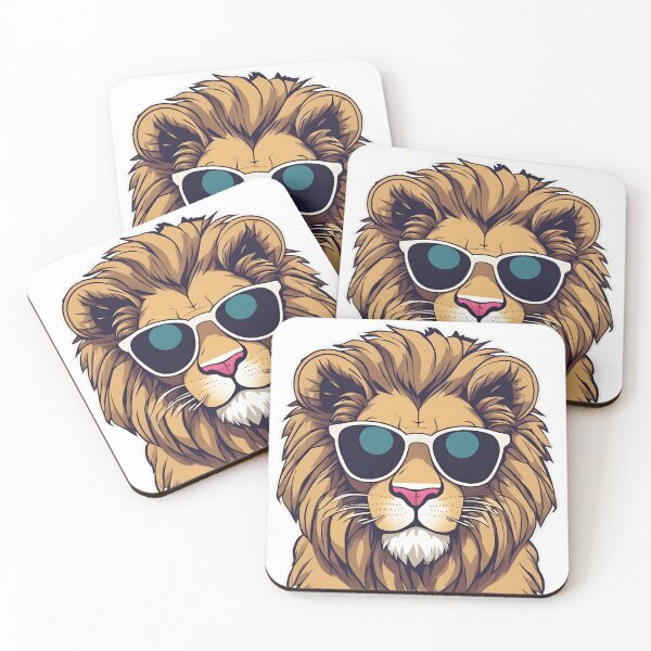 Item preview, Lion in White Sunglasses designed and sold by Realizey.