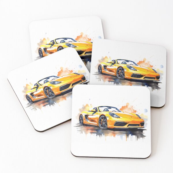 Item preview, Boxster 981 watercolor painting designed and sold by blackdogshop.