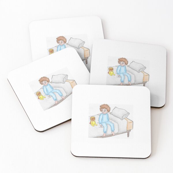 Item preview, Boy with superhero lion on bed designed and sold by Anmioma.