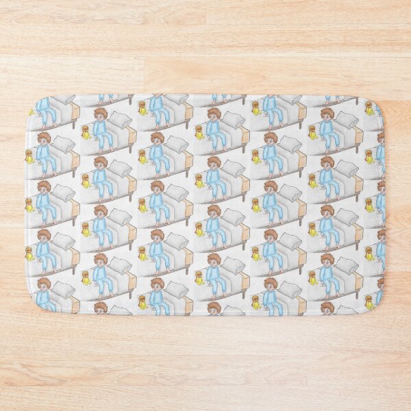 Item preview, Boy with superhero lion on bed designed and sold by Anmioma.