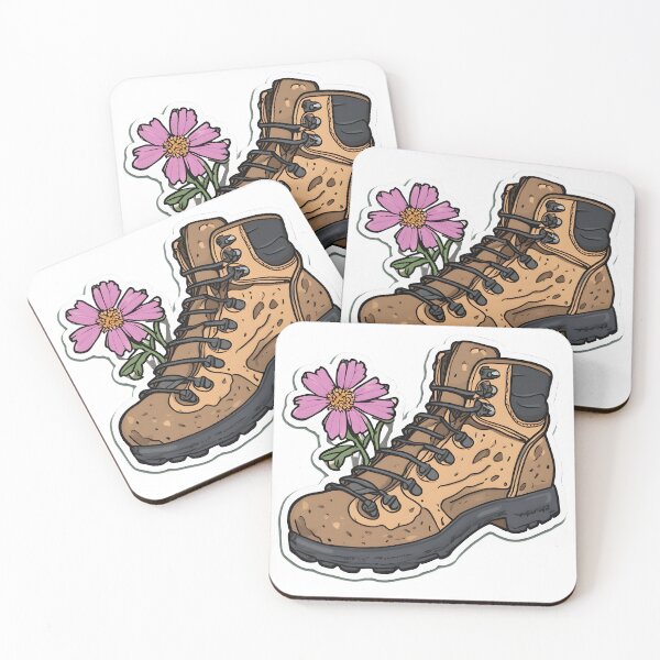 Item preview, Pink Wildflower Hiking Boots designed and sold by Realizey.