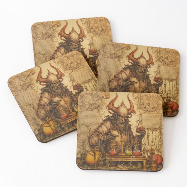 Item preview, Baphomet as the Master Alchemist: Medieval Secret Science Print designed and sold by Alcyonian.