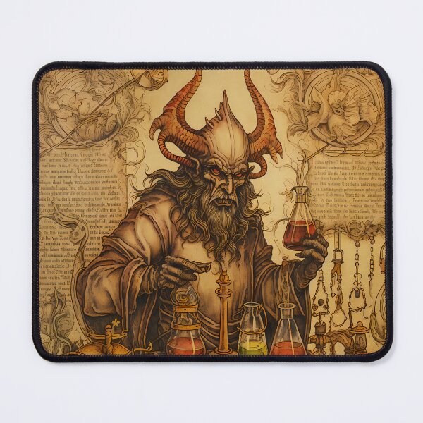 Item preview, Baphomet as the Master Alchemist: Medieval Secret Science Print designed and sold by Alcyonian.