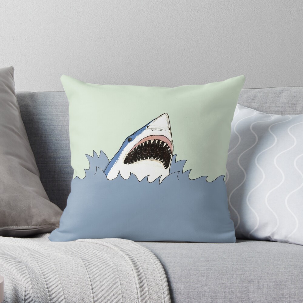 shark throw pillow