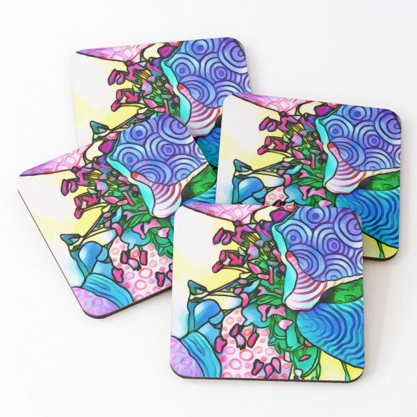 Item preview, Electric Pastel rose blossom designed and sold by ookaiyah.