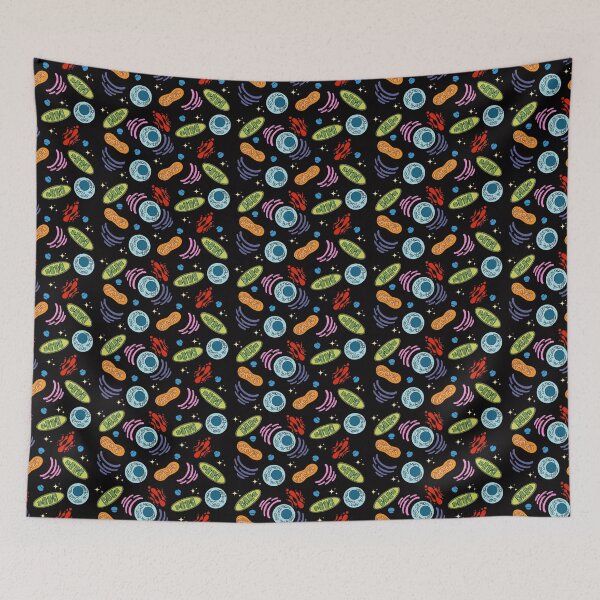 Item preview, Cells and Organelles Black Galaxy Biology Science Print designed and sold by tweestitch.