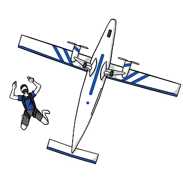 Artwork thumbnail, Skydiver And Plane by Reeseworks