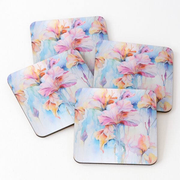 Item preview, Pastel Blooms: Vibrant Watercolor Flowers Seamless Pattern designed and sold by Moo7shop.
