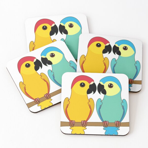 Item preview, Cute Parrots Kissing Eachother designed and sold by helloiamskye.