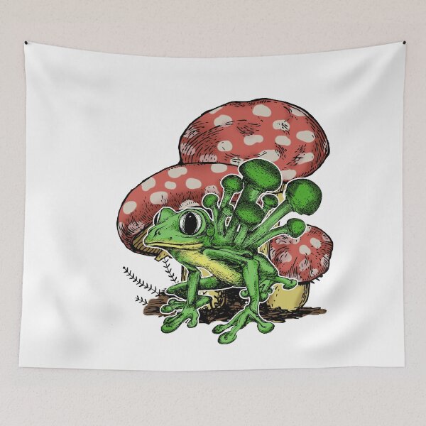Item preview, Frog Balloons Peace Psychedelic illusion Ai art fungi art simple Music rock lgbt Mens Womens Kids Funny Nature Lovers  designed and sold by Martolina33.