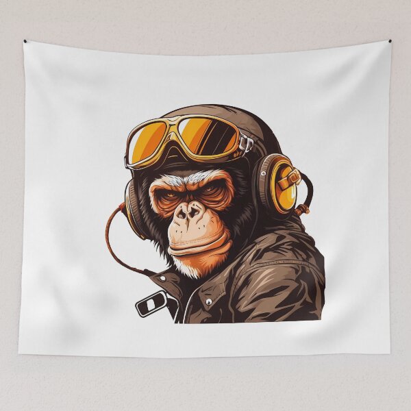 Item preview, Monkey Balloons Peace Psychedelic illusion Ai art fungi art simple Music rock lgbt Mens Womens Kids Funny Nature Lovers  designed and sold by Martolina33.