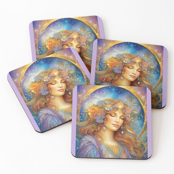 Item preview, Beautiful Nature Goddess with Flowers designed and sold by DesignsBuyGem.