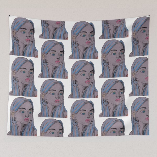 Item preview, Captivating Essence: Hand-Drawn Girl Portrait designed and sold by Sam's Boutique Store.