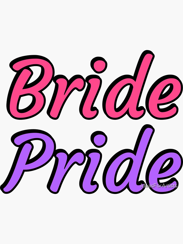 PRIDE Wedding Cute Lesbian Black Couple | Sticker