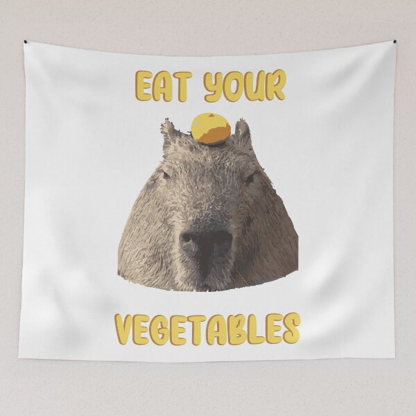 Item preview, Cute capybara with orange designed and sold by Jakub Nowak.