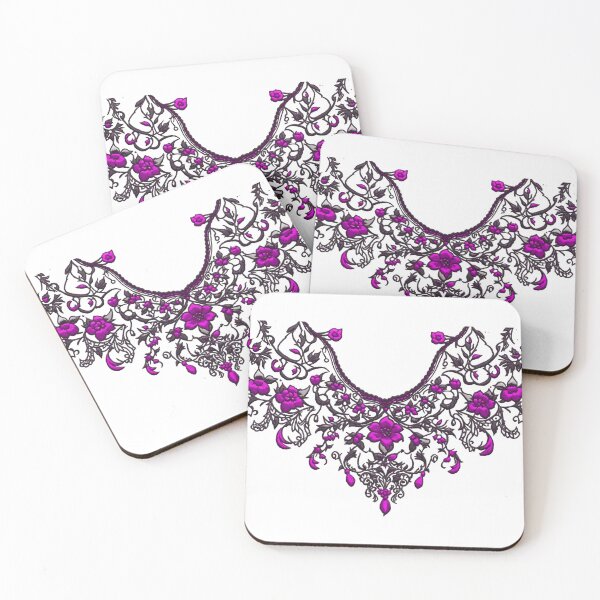 Item preview, Traditional Digital Embroidery of Esthetic Purple Vampire European Victorian Gothic Pattern designed and sold by Kai Multiverse.