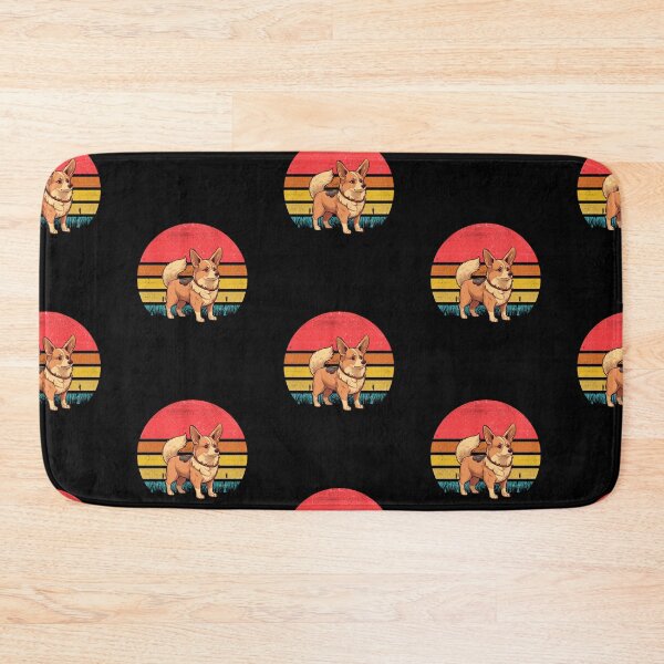 Item preview, Dilute Sable Corgi Vintage Retro Sunset designed and sold by rafaeltto.