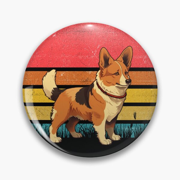 Item preview, Dilute Tricolor Corgi Vintage Retro Sunset designed and sold by rafaeltto.