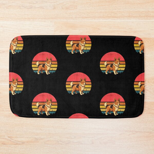 Item preview, Dilute Tricolor Corgi Vintage Retro Sunset designed and sold by rafaeltto.