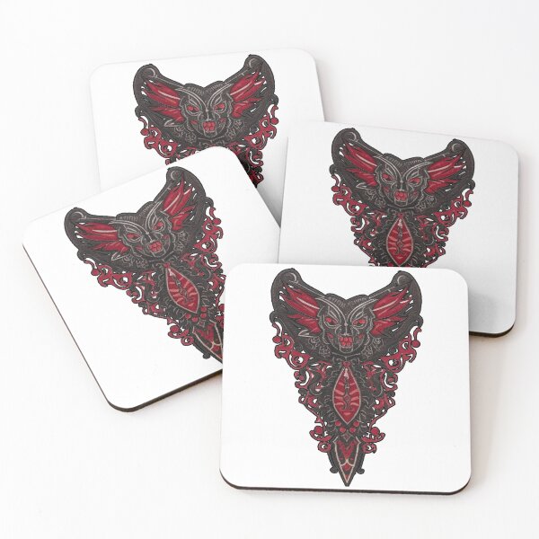 Item preview, Traditional Digital Embroidery of Esthetic Vampire Bat European Victorian Gothic Pattern designed and sold by Kai Multiverse.