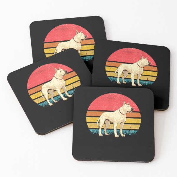 Aperçu de l'œuvre Dogo Argentino Vintage Retro Sunset créée et vendue par rafaeltto.