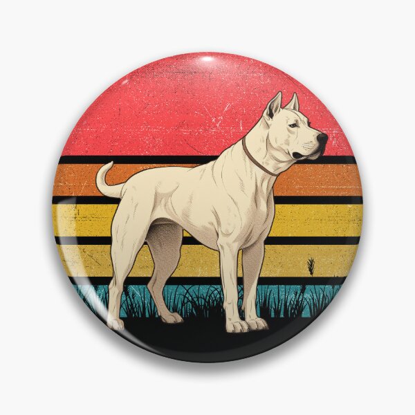 Aperçu de l'œuvre Dogo Argentino Vintage Retro Sunset créée et vendue par rafaeltto.