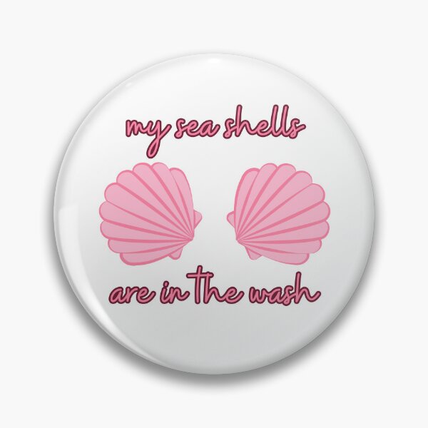 Item preview, My Sea Shells Are In The Wash PINK, Funny Mermaid Shirt designed and sold by mermaidmegan.
