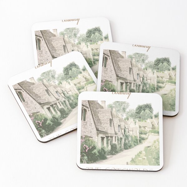 Item preview, Bibury Village Travel Poster, Gloucestershire - An Exquisite Journey Back in Time designed and sold by studioSharonKay.