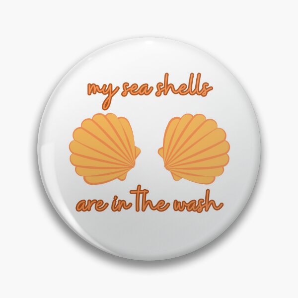 Item preview, My Sea Shells Are In The Wash ORANGE, Funny Mermaid Shirt designed and sold by mermaidmegan.