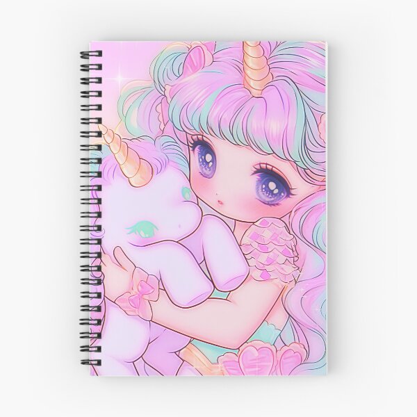 Item preview, Soft Pink Chibi Anime Girl and Unicorn designed and sold by bubblegoth.
